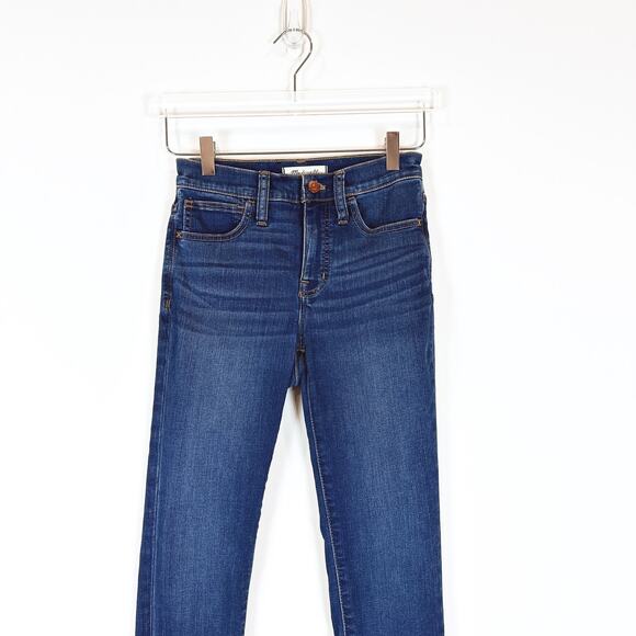 Madewell Roadtripper Skinny Mid Rise Stretch Jeans Dark Wash 24 Classic Preppy - Picture 5 of 10
